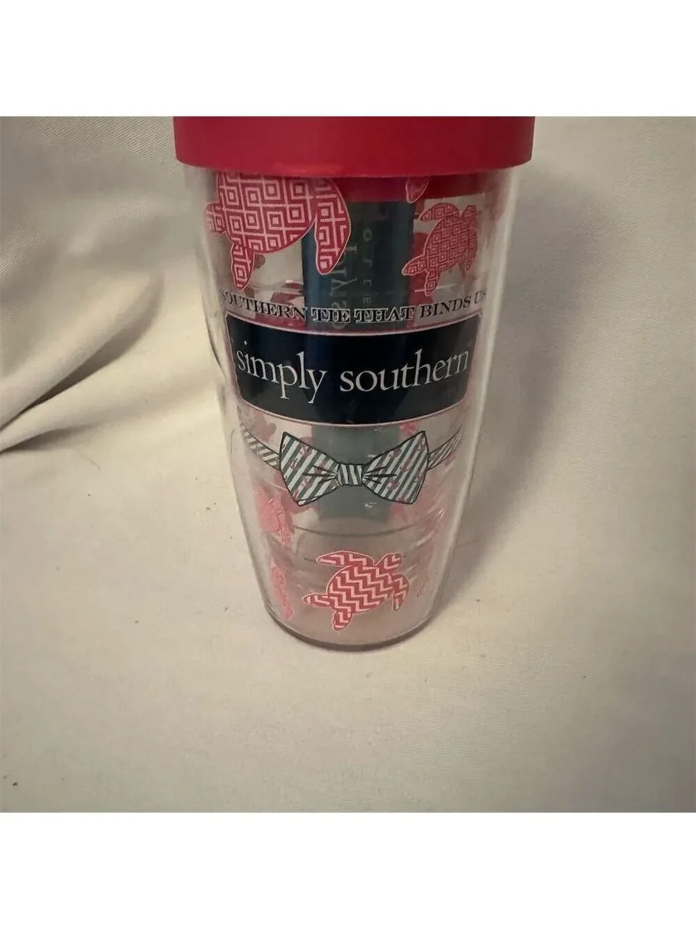 Simply Southern 16oz Pink Turtles Tumbler with Lid Insulated Durable
